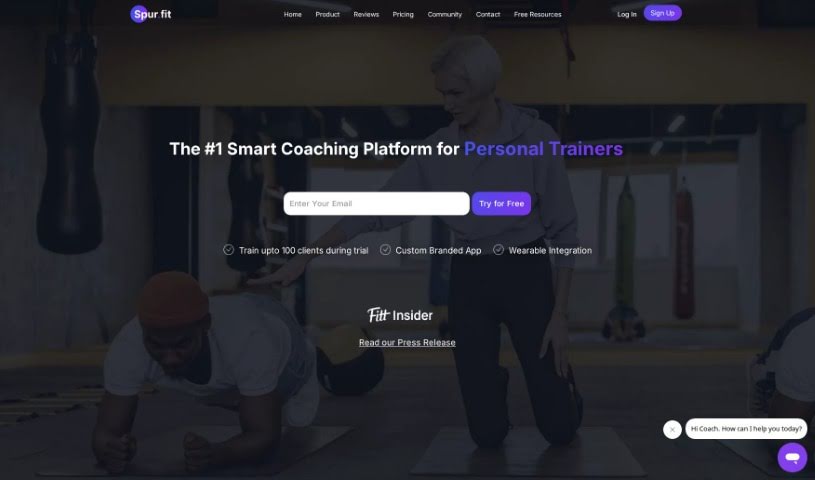 Screenshot of Spur.fit