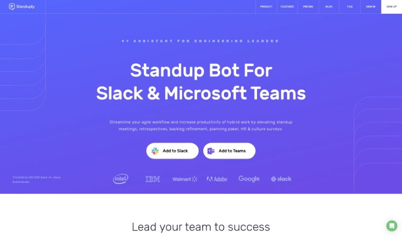 Screenshot of Standuply