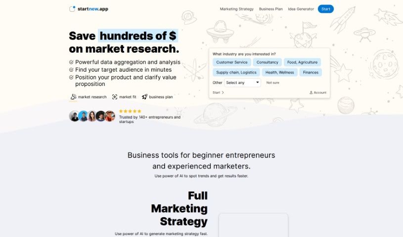 Screenshot of Startnew
