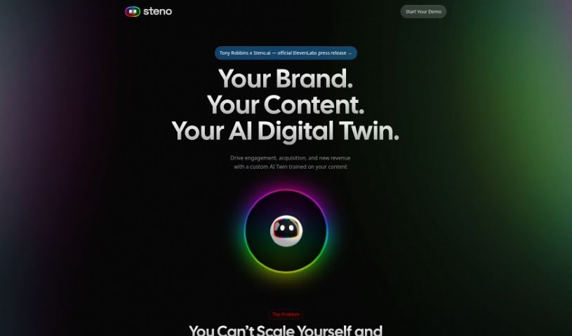 Screenshot of Steno.ai