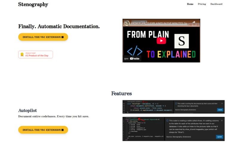Screenshot of Stenography