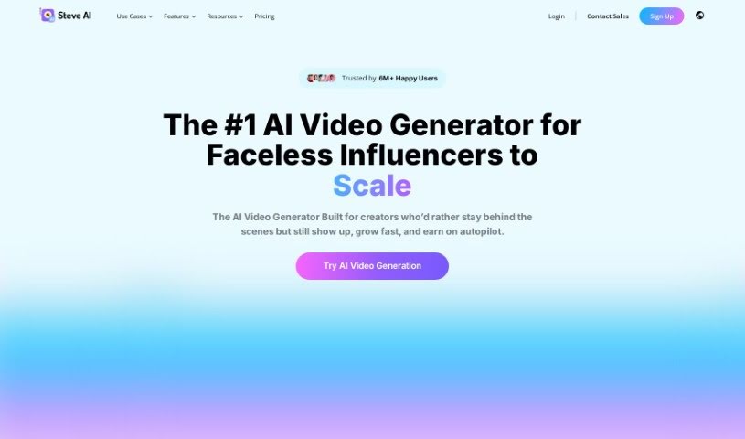 Screenshot of Steve.ai