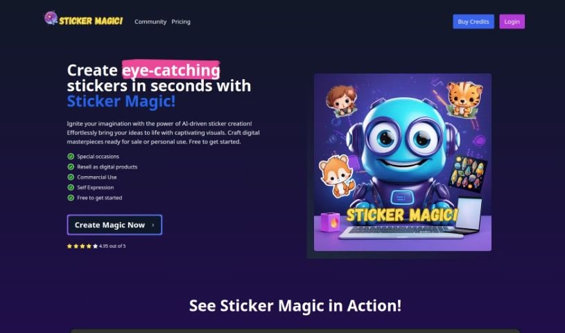 Screenshot of Sticker Magic