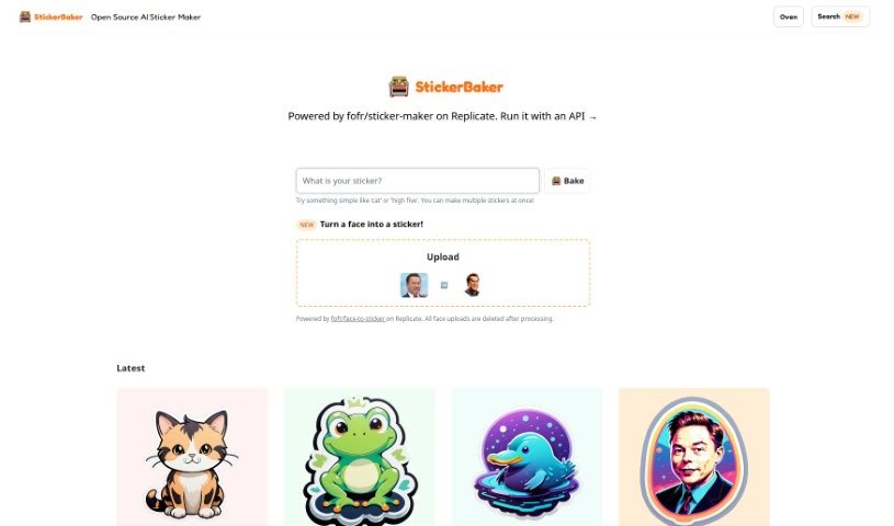 Screenshot of StickerBaker