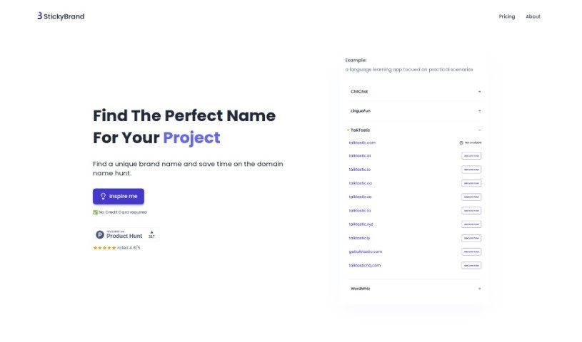 Screenshot of Stickybrand