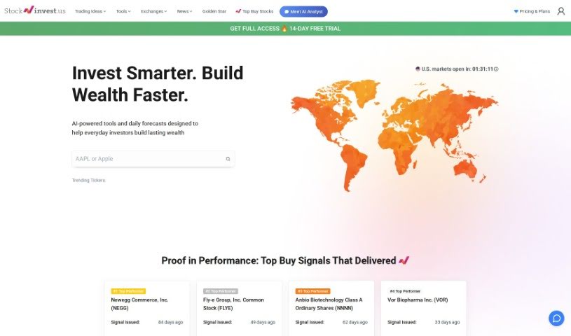 Screenshot of StockInvest.us
