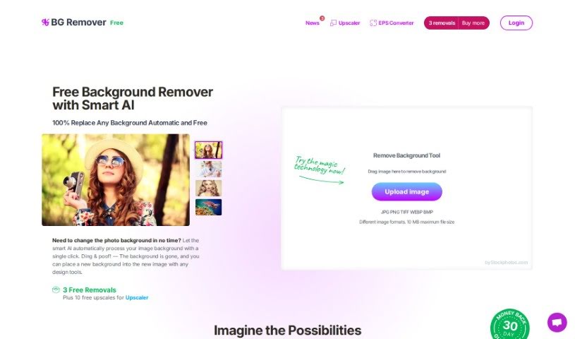 Screenshot of Stockphotos Bg Remover