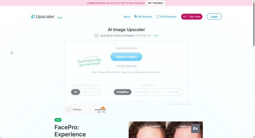 Screenshot of Stockphotos Upscaler