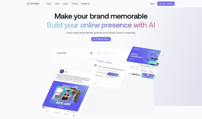 Screenshot of Stori AI