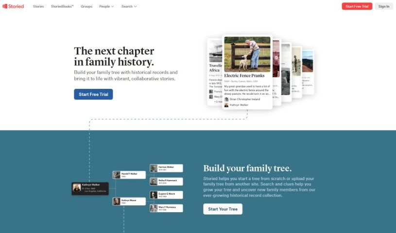 Screenshot of Storied