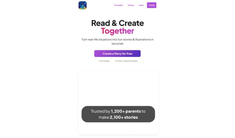 Screenshot of Storiesforkids.ai