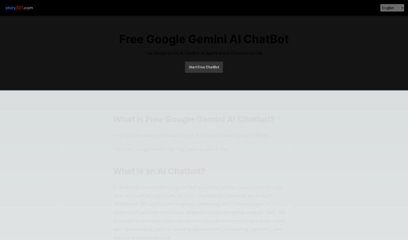 Screenshot of Story321 Free Google Gemini