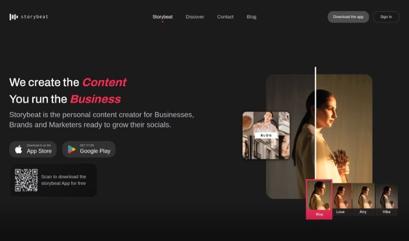 Screenshot of Storybeat