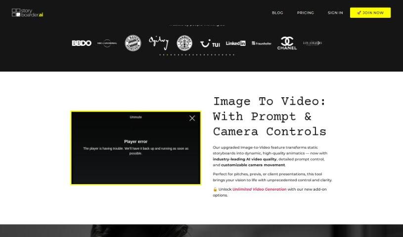 Screenshot of Storyboarder.ai