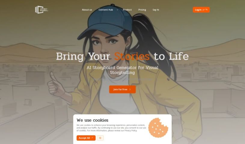 Screenshot of Storyboards AI