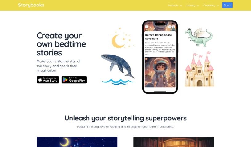 Screenshot of Storybooks