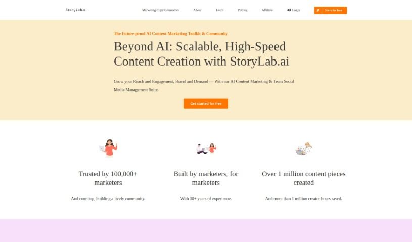 Screenshot of Storylab