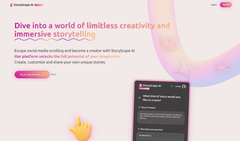 Screenshot of StoryScape AI