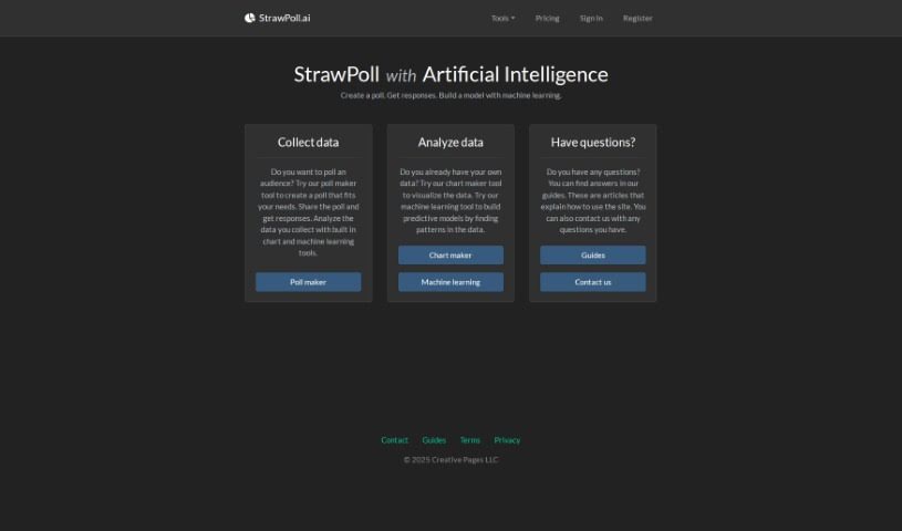 Screenshot of Strawpoll