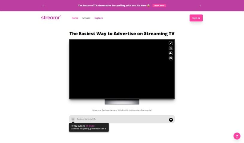 Screenshot of Streamr