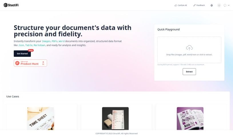 Screenshot of StructiFi