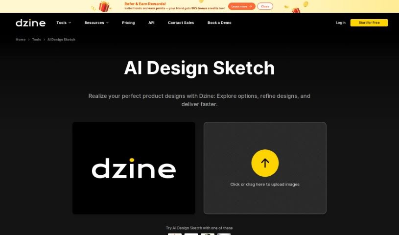 Screenshot of Stylar AI Design Sketch