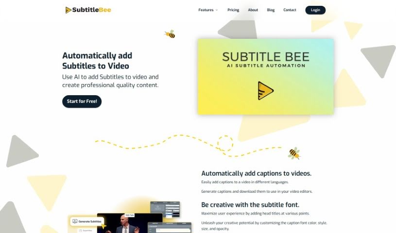 Screenshot of Subtitlebee