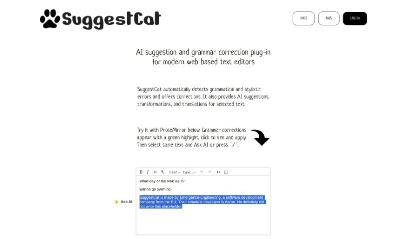 Screenshot of SuggestCat