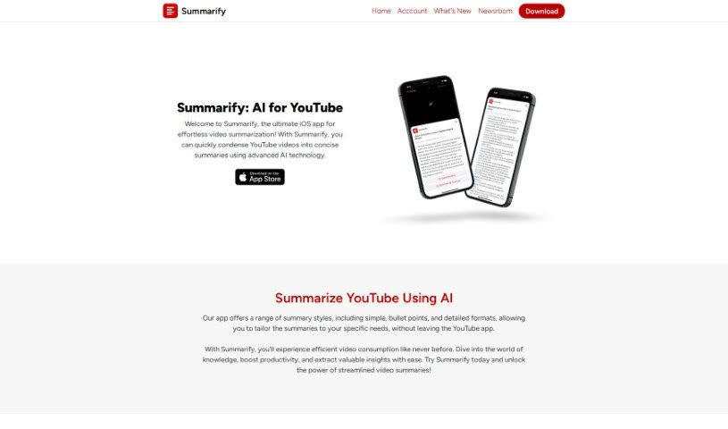 Screenshot of Summarify