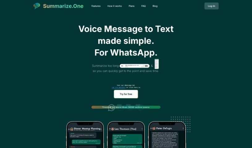 Screenshot of Summarize.one