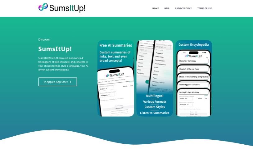 Screenshot of SumsItUp