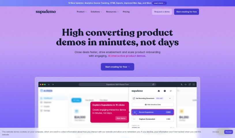 Screenshot of Supademo