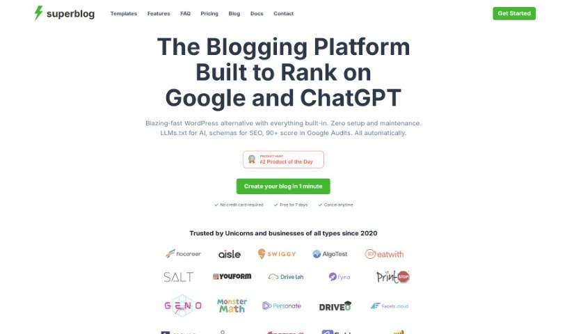 Screenshot of Superblog