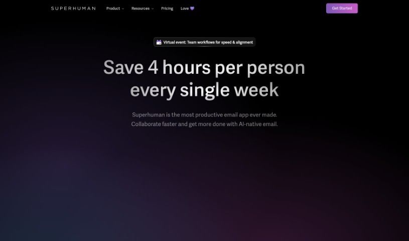 Screenshot of Superhuman