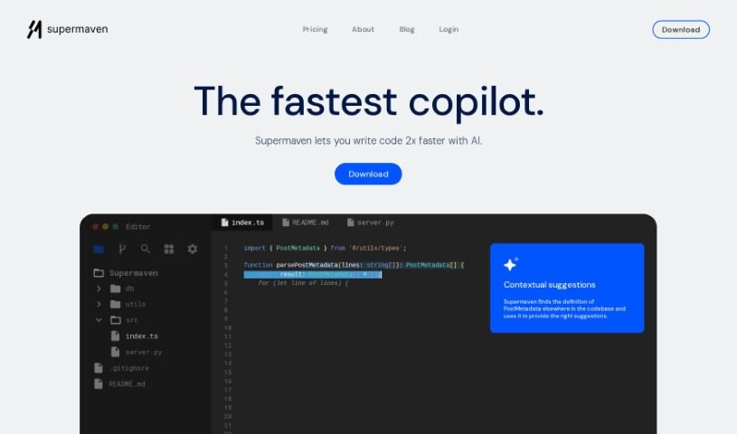 Screenshot of Supermaven