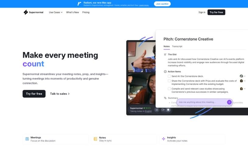 Screenshot of Supernormal