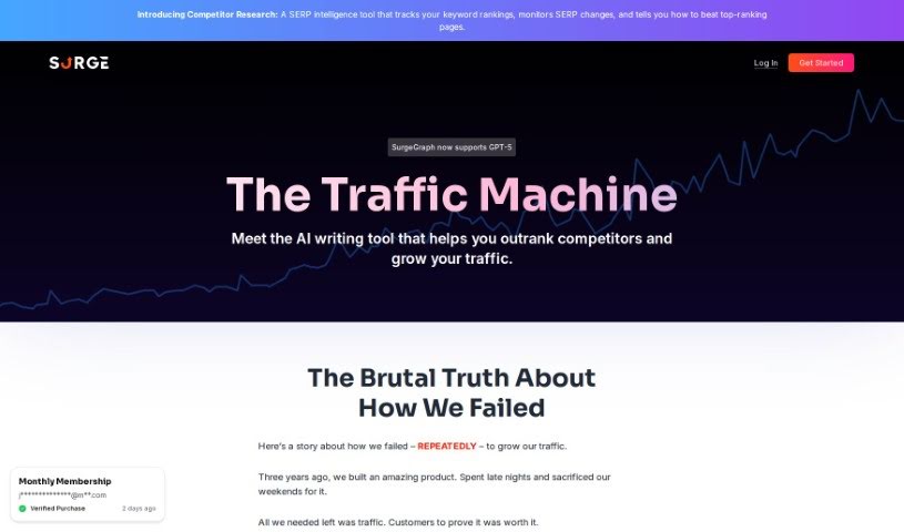 Screenshot of SurgeGraph