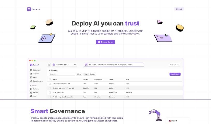 Screenshot of Suzan AI