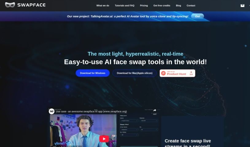 Screenshot of Swapface