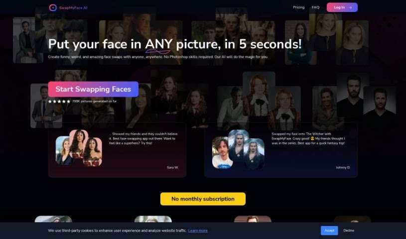 Screenshot of SwapMyFace