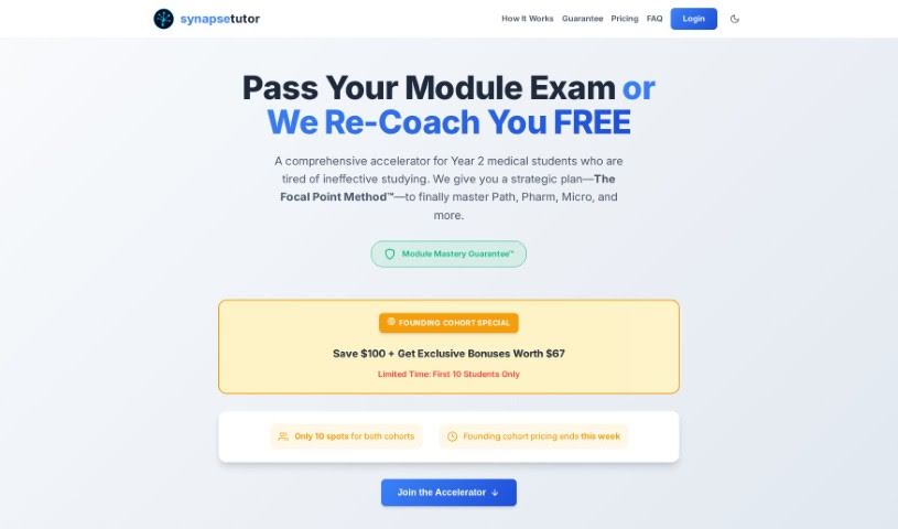 Screenshot of Synapse Tutor