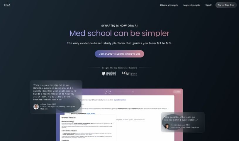 Screenshot of Synaptiq Learning