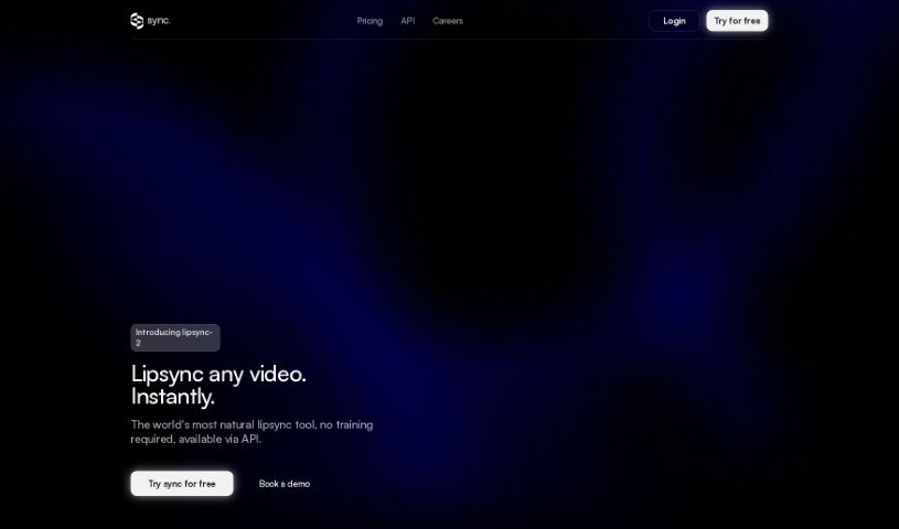 Screenshot of sync.labs