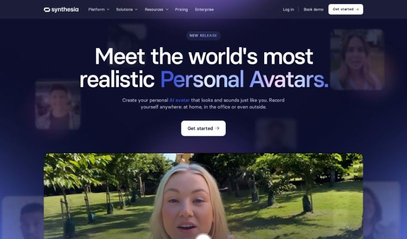 Screenshot of Synthesia Personal Avatars