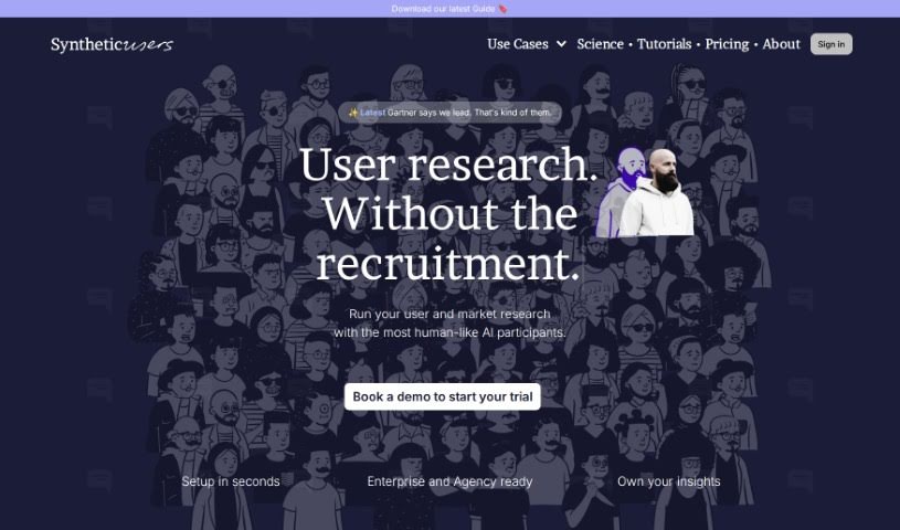 Screenshot of Synthetic Users