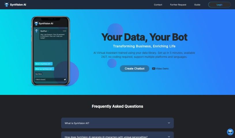 Screenshot of Synvision AI