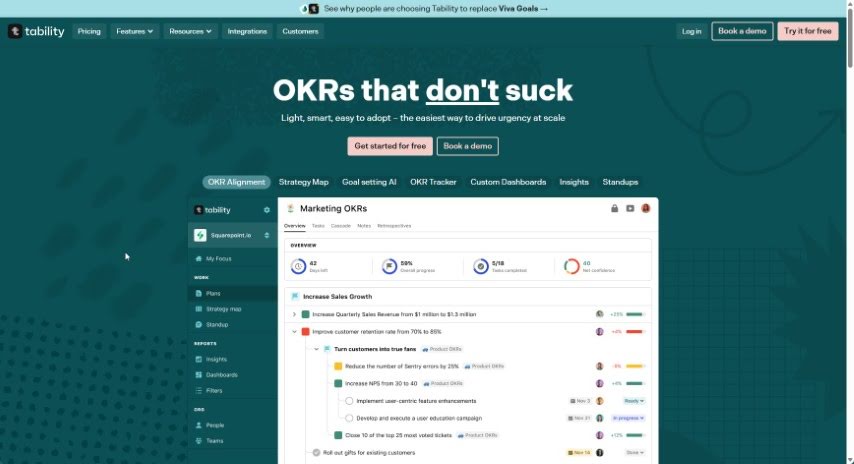 Screenshot of Tability