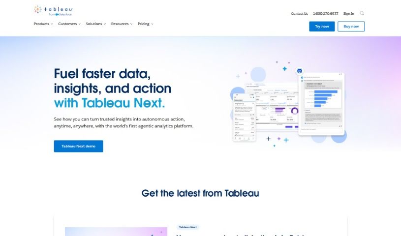 Screenshot of Tableau