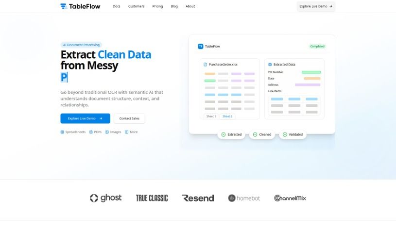Screenshot of TableFlow