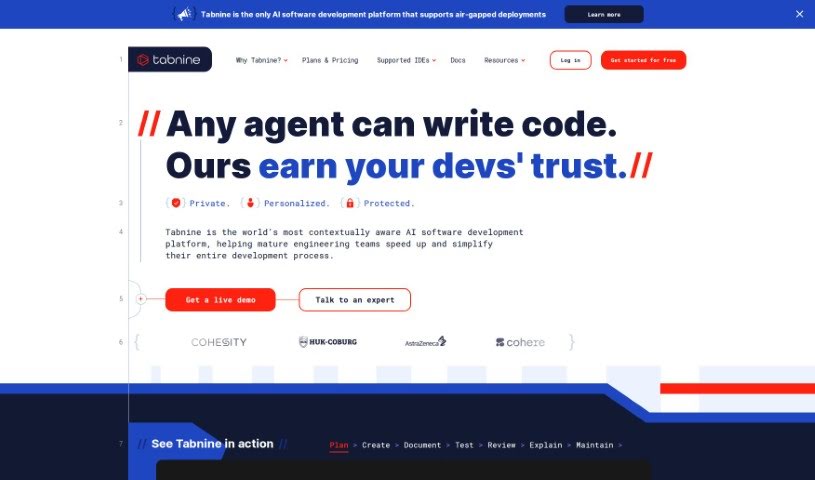 Screenshot of Tabnine